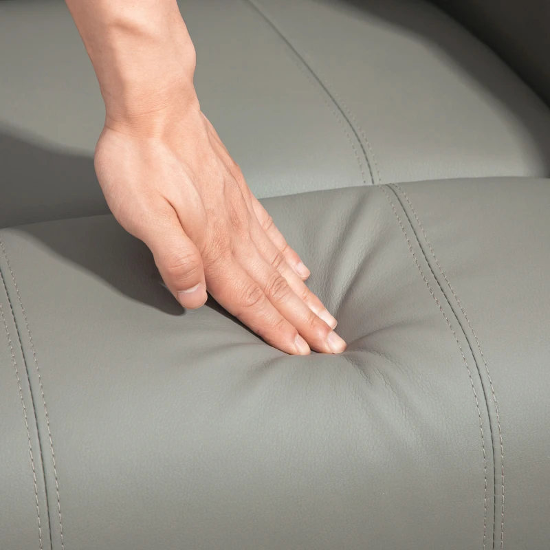 HOMCOM Elektryczny Fotel Relaksacyjny z Pomocą przy Wstawaniu, Uchwyt na Napoje, 4 Kieszenie, 85x92x109 cm, Jasnoszary