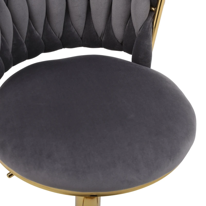 Set di 2 sgabelli da bar regolabili in altezza e girevoli, design moderno, Grigio