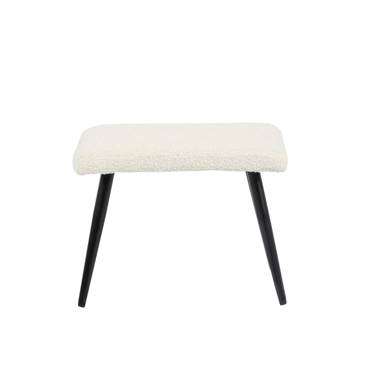Sedia a dondolo con poggiapiedi, altezza 82 cm, larghezza seduta 45 cm, Bianco.