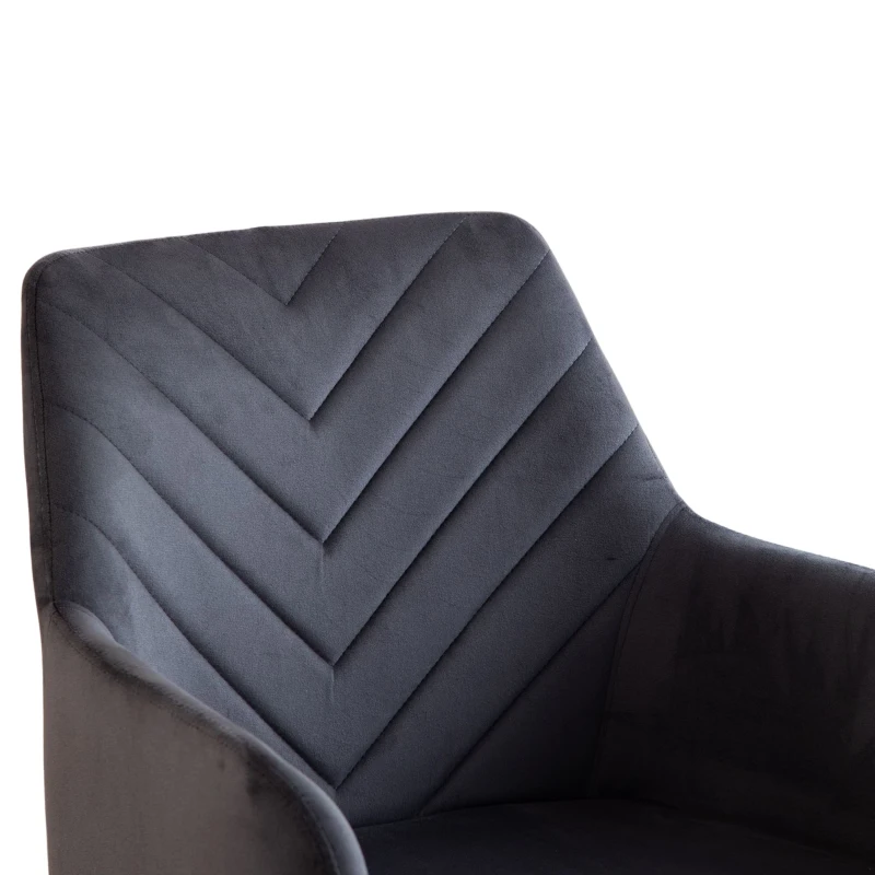 Sedia a dondolo con poggiapiedi, alta 84 cm con seduta larga 43 cm, Grigio