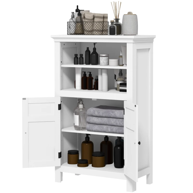 HOMCOM Multi-Storage Modern Bathroom Cabinet - White