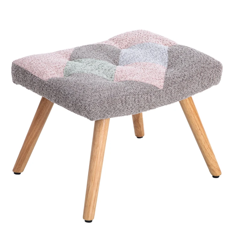 Sedia a dondolo con poggiapiedi e cuscino lombare, design ergonomico, Colorato