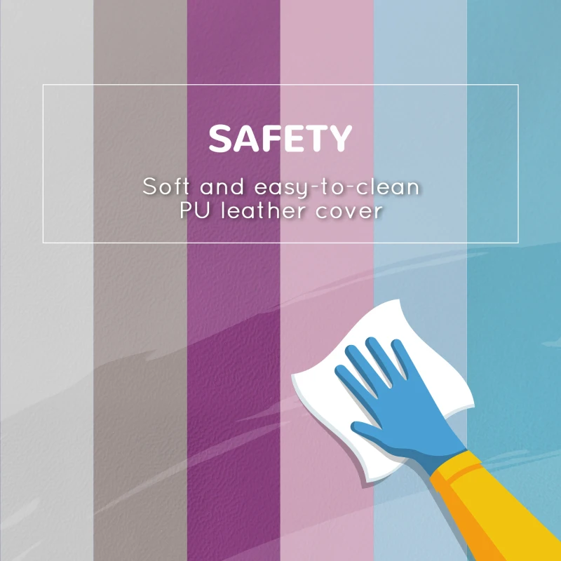 HOMCOM 11-Piece Soft Play Set Kids Foam Blocks, Toys for Climb and Crawl, Blue