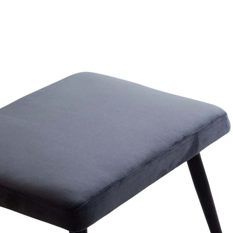 Sedia a dondolo con poggiapiedi, alta 84 cm con seduta larga 43 cm, Grigio