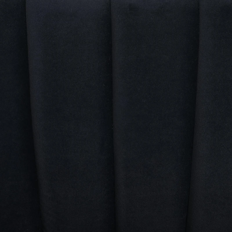 Set di 2 poltrone da salotto in velluto, Design ergonomico, Nero