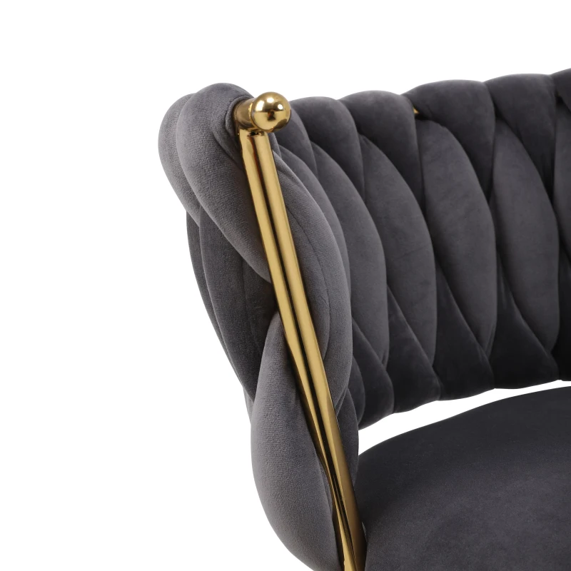 Set di 2 sgabelli da bar regolabili in altezza e girevoli, design moderno, Grigio