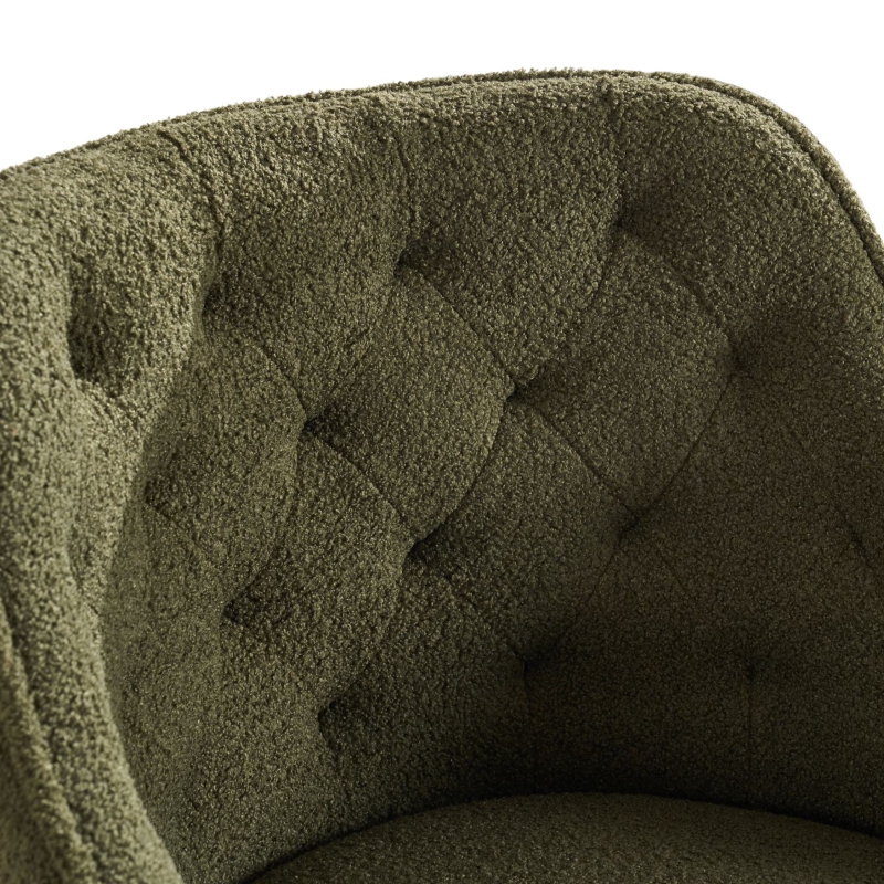 Sedia da Scrivania Girevole in Velluto, Poltrona da ufficio con Altezza Regolabile,Design ergonomico,Verde