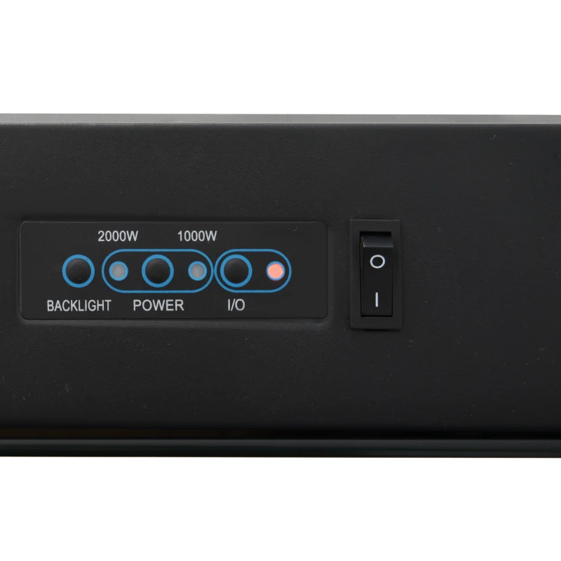 HOMCOM Soba Electrica de Perete sau Sol 2000W cu Flama LED 7 Culori, Negru, 90x56x9.5cm