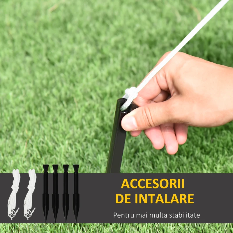 Outsunny Mos Craciun gonflabil, afisaj in aer liber cu LED pentru curte pentru petrecere in gradina.