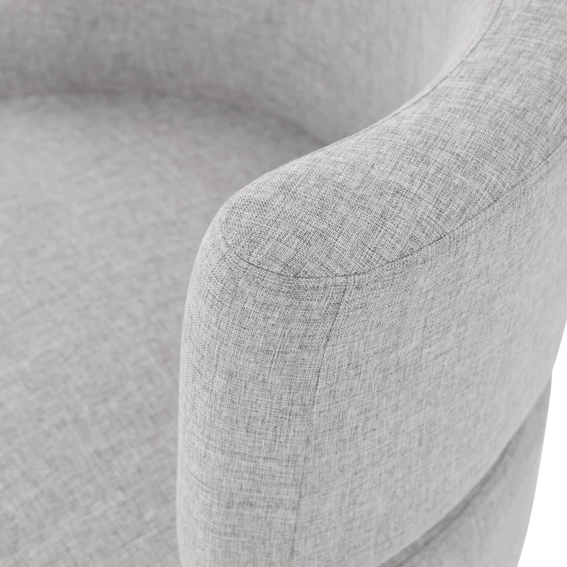 Chaise pivotante confortable avec rotation à 360 degrés, Gris