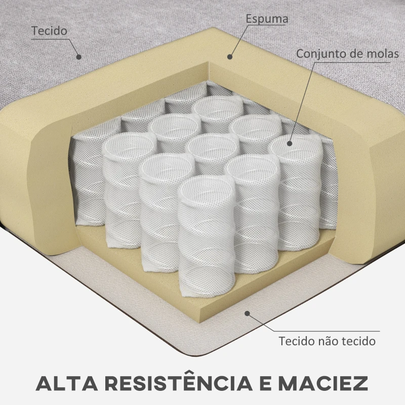 HOMCOM Poltrona de Sala de Estar Poltrona Moderna para Dormitório com Pés de Madeira Poltrona Individual 74x86x102 cm Cinza
