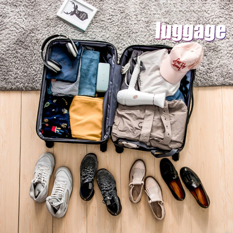 20" 4-Wheel ABS Hard Shell Travel Trolley Suitcase with Silent Universal Wheels, Luggage with Combination Lock, 35L × 23W × 57H cm, Golden