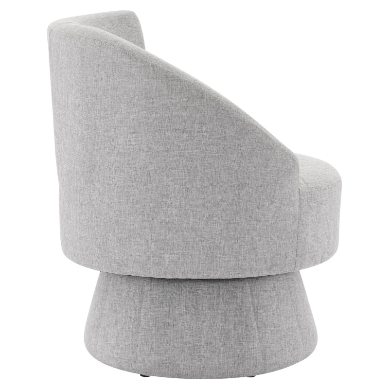 Chaise pivotante confortable avec rotation à 360 degrés, Gris