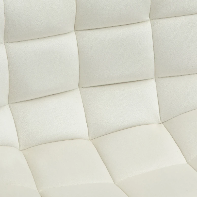 HOMCOM Conjunto de 2 Bancos de Bar com Encosto e Apoio para os Pés Bancos Altos Acolchoados Estilo Nórdico  45x47x84 cm Creme