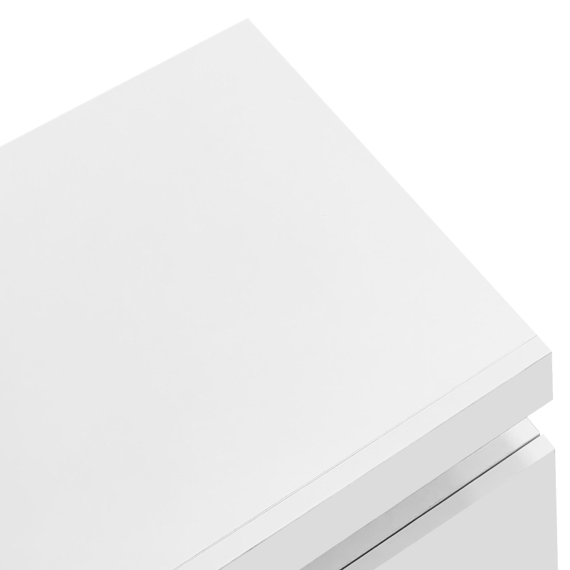 Élégant meuble TV en laqué brillant avec éclairage LED 16 couleurs,Blanc