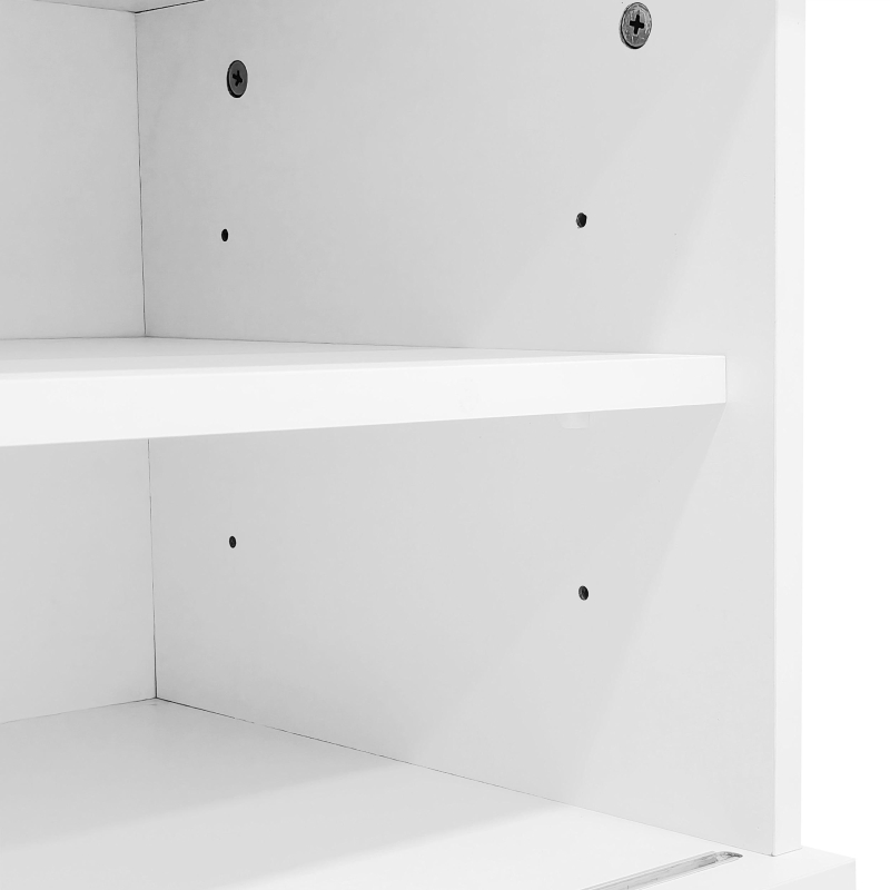 Weißer Rattan-TV-Ständer, geeignet für 90-Zoll-Fernseher, robuste Konstruktion, Weiß