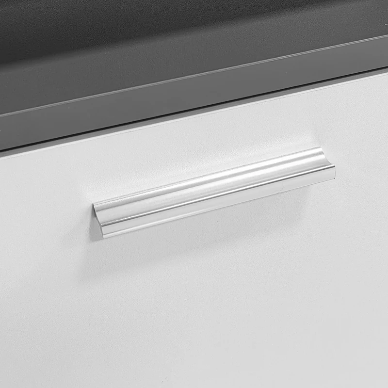 Garderoben Set mit Spiegel, 2 Wandpaneelen, Regalwand und Schuhschrank für kleine Räume, Weiß+Grau