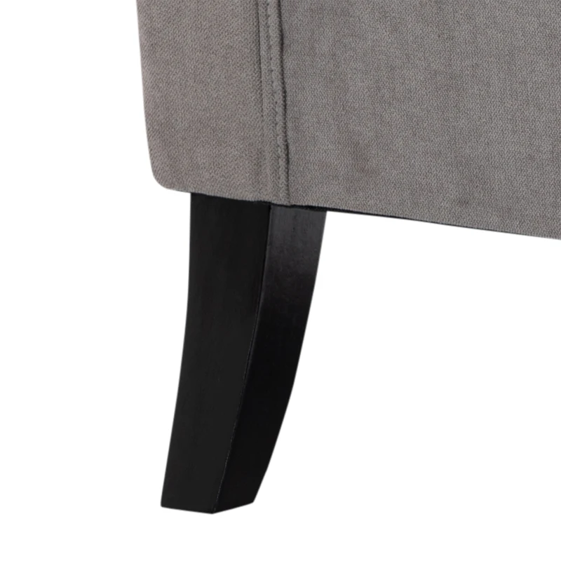 HOMCOM Poltrona de Sala de Estar Poltrona Moderna para Dormitório com Pés de Madeira Poltrona Individual 74x86x102 cm Cinza