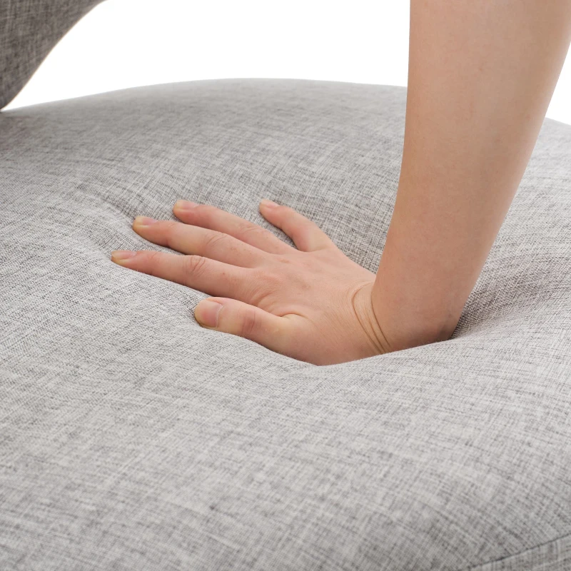 Chaise pivotante confortable avec rotation à 360 degrés, Gris