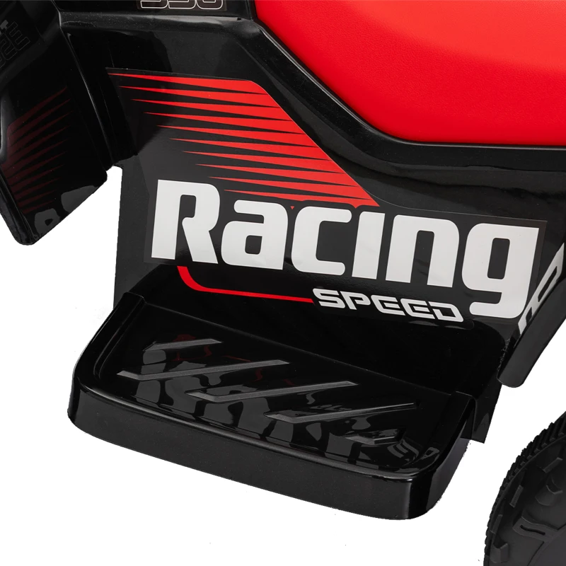 AIYAPLAY 6V Electric Quad Bike for Kids, Ride On ATV w/ Forward/Reverse, Headlights, for Ages 18-36 Months, Black