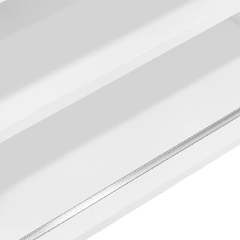 Weißer Rattan-TV-Ständer, geeignet für 90-Zoll-Fernseher, robuste Konstruktion, Weiß