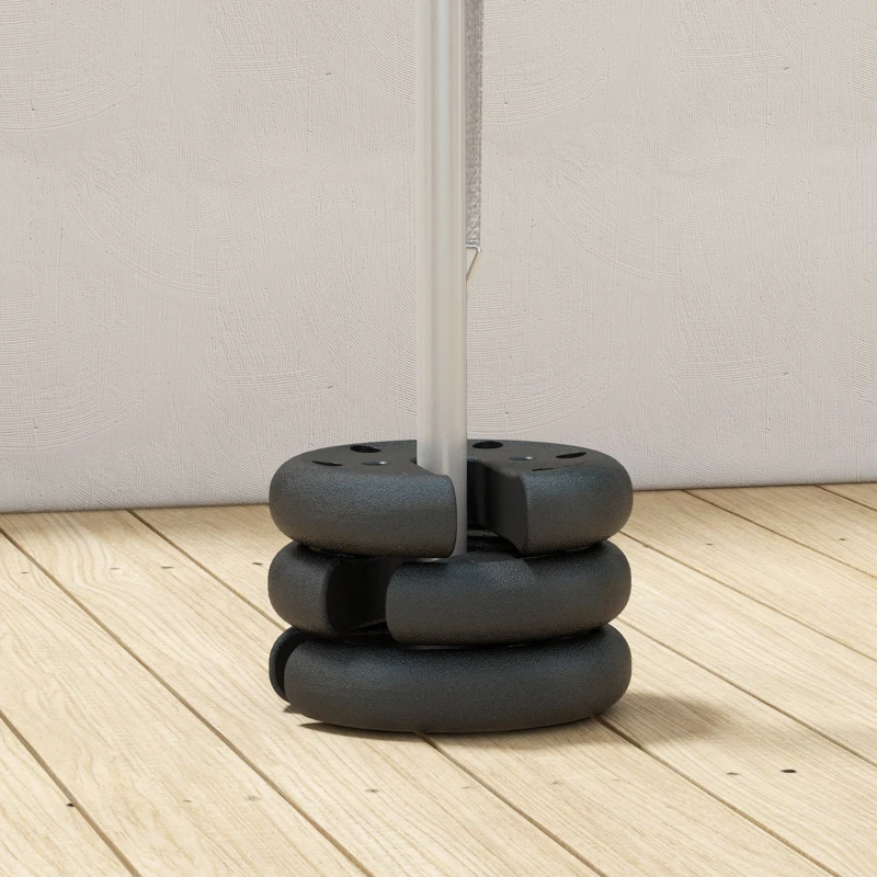 Outsunny 4 x 2,2 kg standvoet voor paviljoen tent gewicht basis zwart Ø20 x 4,5 cm