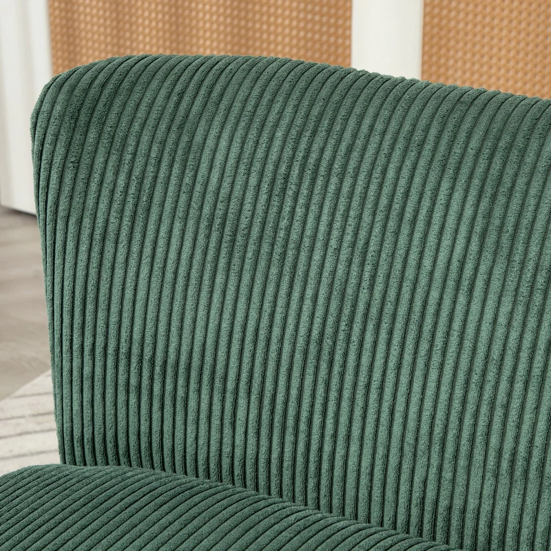 OMCOM Tweezits Gestoffeerde Sofa, Hout, Zacht Polyester, Schuim, 117 x 56,5 x 77 cm, Groen(m-8)