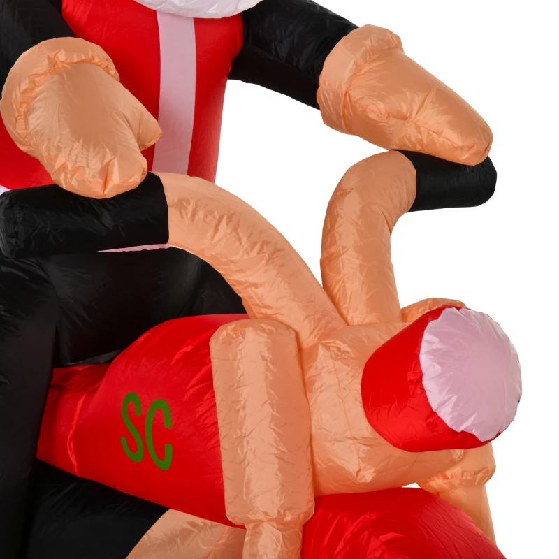 HOMCOM opblaasbare kerstman 153 cm x 55 cm x 150 cm