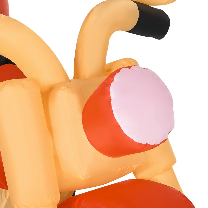 HOMCOM opblaasbare kerstman 153 cm x 55 cm x 150 cm