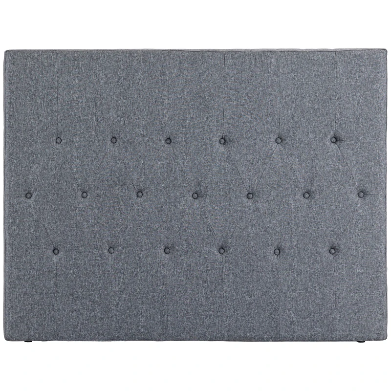 HOMCOM Cabecero de Cama 160 cm Cabezal de Cama Tapizado en PU 2 Formas de Uso Vertical o Montado a la Pared Cabecero para Dormitorio Gris