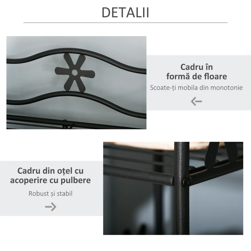 HOMCOM Dulap Haine in Fier, Negru, 84x42x159cm