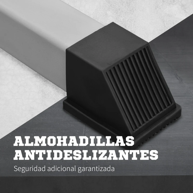 HOMCOM Rack Musculación con Altura Ajustable Marco de Acero Carga 200 kg para Entrenamiento en Gimnasio Casa Plata y Negro