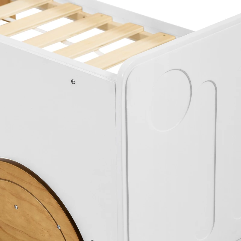 Lit voiture pour enfants, sans matelas, 90x200 cm, Blanc