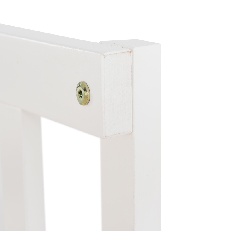 Lit superposé avec escalier et toboggan, lit pour enfants avec 2 tiroirs, sans matelas, 90x200 cm, Blanc