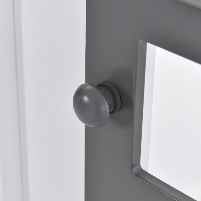 Letto a casetta con finestre, senza materasso，200×90 cm, Bianco