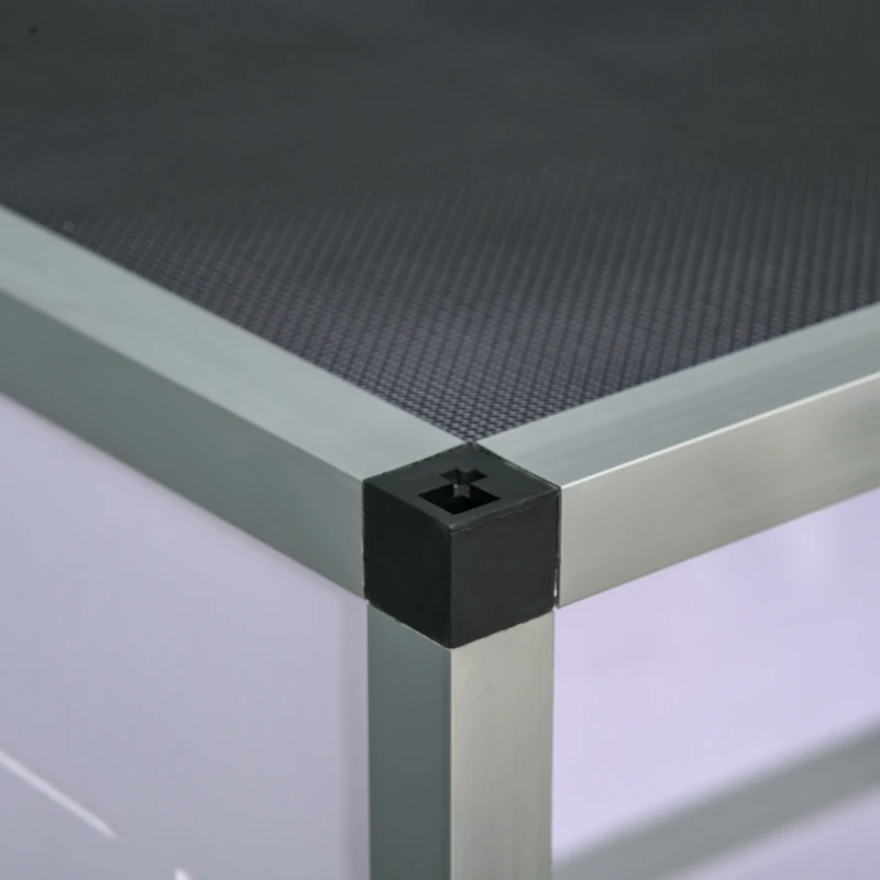 PawHut Aluminium Reptielenbox met Ventilatie - Wit+Zilver+Zwart - Ideaal voor Hagedissen, Slangen - 120 x 40 x 40 cm(m-8)