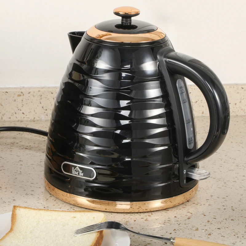 HOMCOM 3kW Rapid Boil Honeycomb Kettle - Black