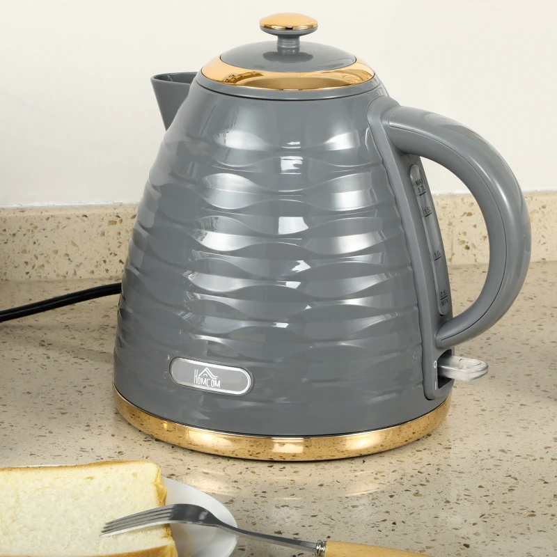 HOMCOM 3kW Rapid Boil Honeycomb Kettle - Grey