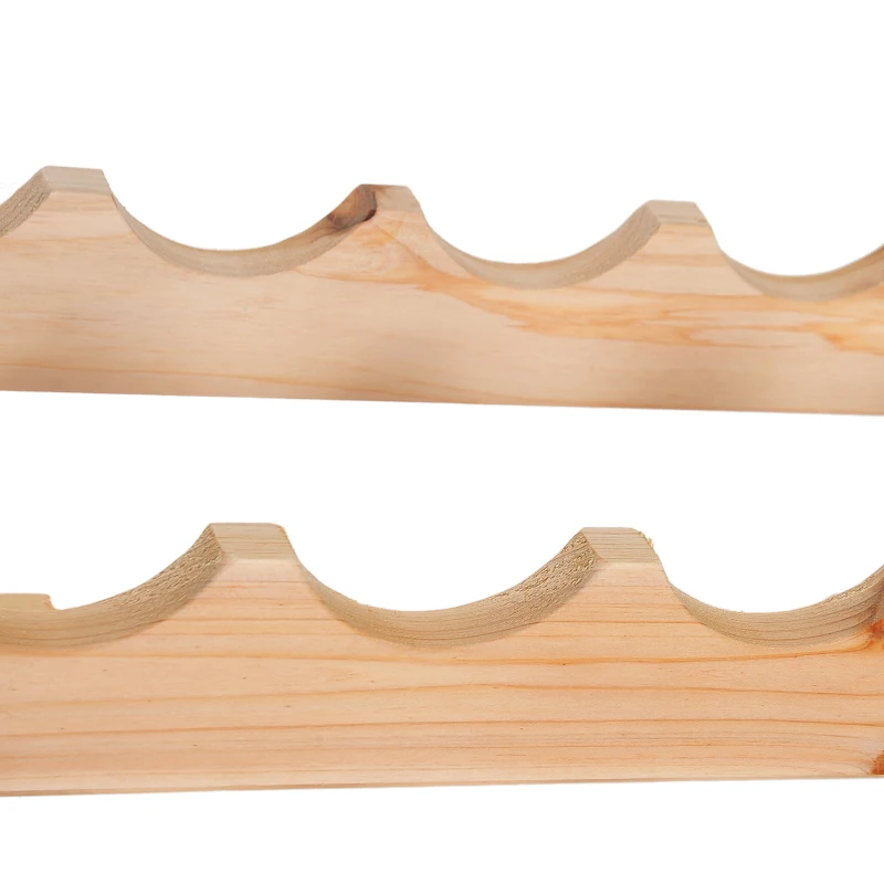 HOMCOM Raft pentru Sticle din Lemn de Brad cu 6 Rafturi pentru 72 de Sticle, 114x28x85 cm, Lemn Natural