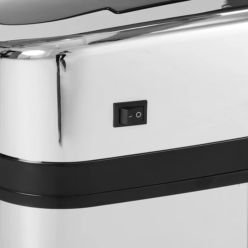 HOMCOM cos de gunoi din otel cu senzor automat, 30L(m-12)