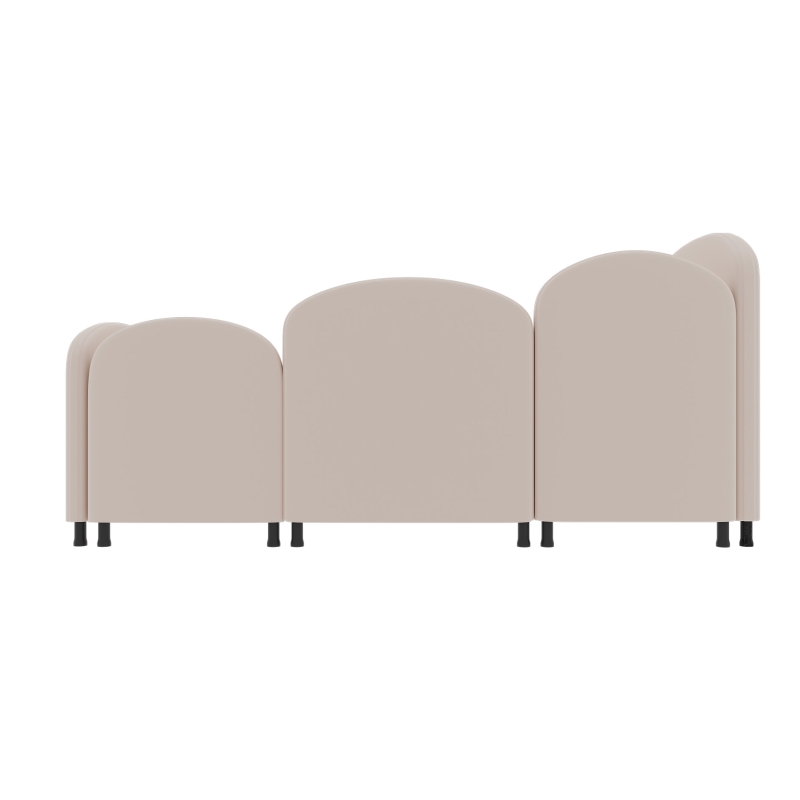 Divano con Letto Estraibile Imbottito in Velluto a Forma di Fiore, per Camera da Letto e Soggiorno, 90x200 cm, Senza Materasso, Rosa