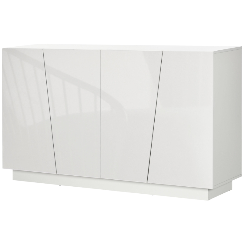 Homcom Dulap Alb 150×40×88 cm – 5 Niveluri & Polita Reglabila(m-10)
