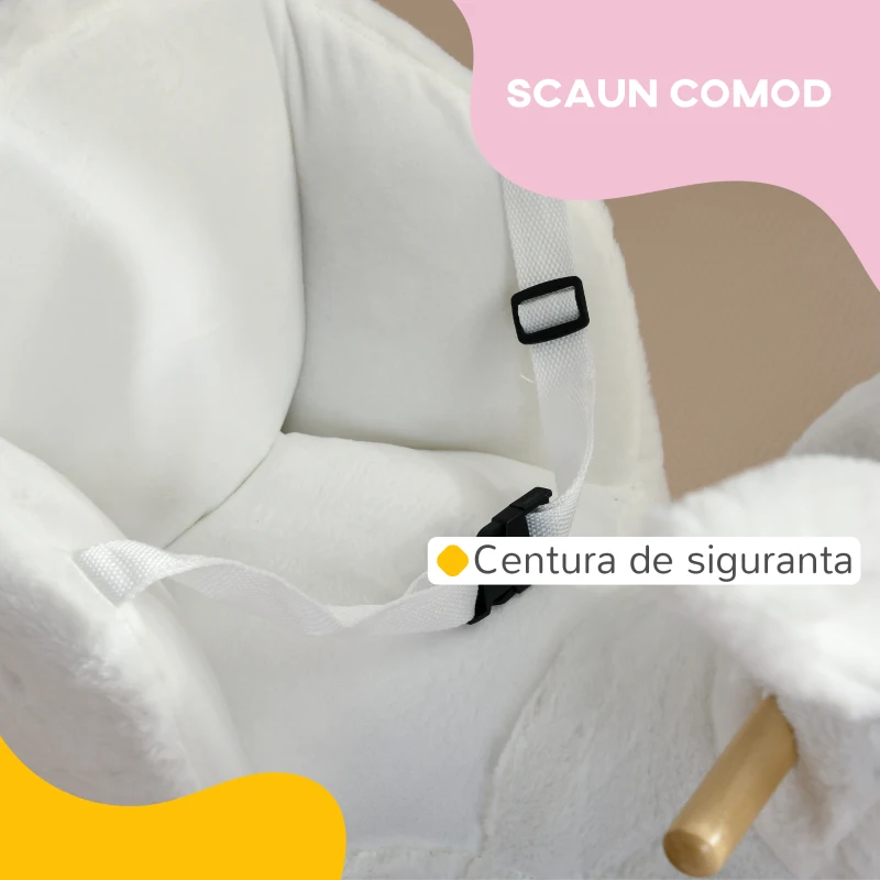 Homcom Balansoar Iepure pentru Copii – Plus, Ham Siguranta & Sunet