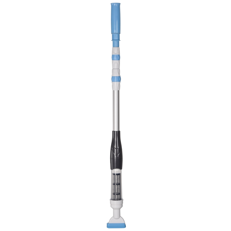 Outsunny Aspirator de piscina fara fir cu perie, aparat de curata usor pentru piscina cu stalp reglabil în 3 sectiuni pentru piscine interioare, supraterane si cazi cu hidromasaj