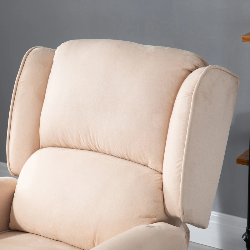 HOMCOM Poltrona de Massagem Poltrona Relax Reclinável com Controlo Remoto 2 Áreas de Massagem Bolso Lateral 78x83x101 cm Bege