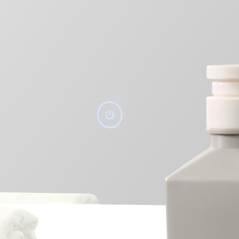 kleankin LUSTRO ŁAZIENKOWE Z OŚWIETLENIEM LED 38W 70x50cm SZKLANA PÓŁKA