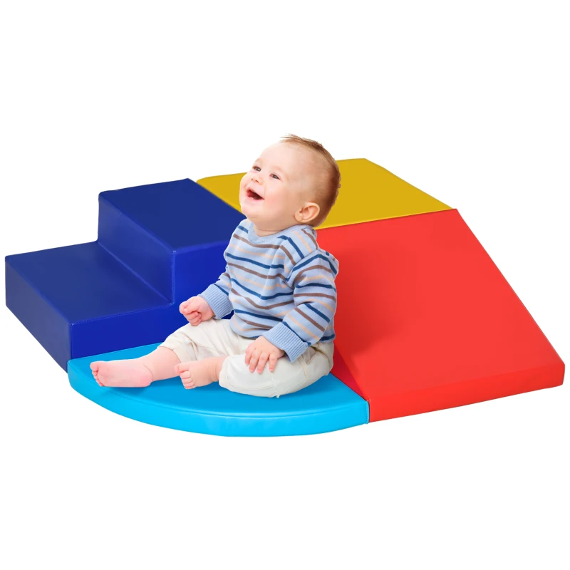 Homcom Set Constructii Moi – 4 Piese Multicolor pentru Copii 1-3 Ani