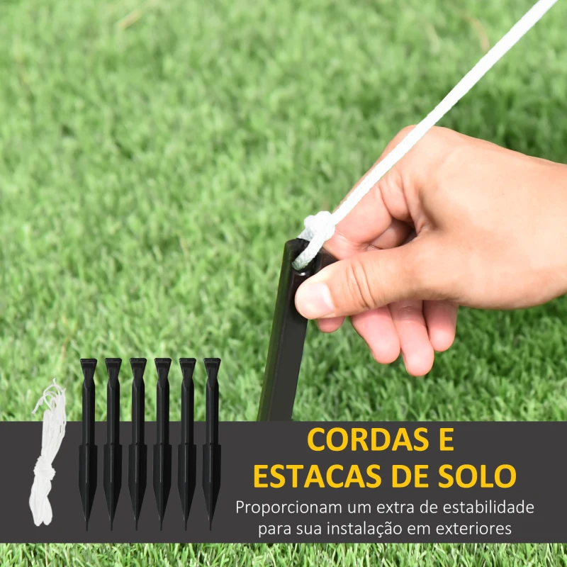 Outsunny Presépio Insuflável de Natal Decoração Insuflável Natalícia com Luzes LED e Insuflador para Exterior 150x90x185 cm Multicor