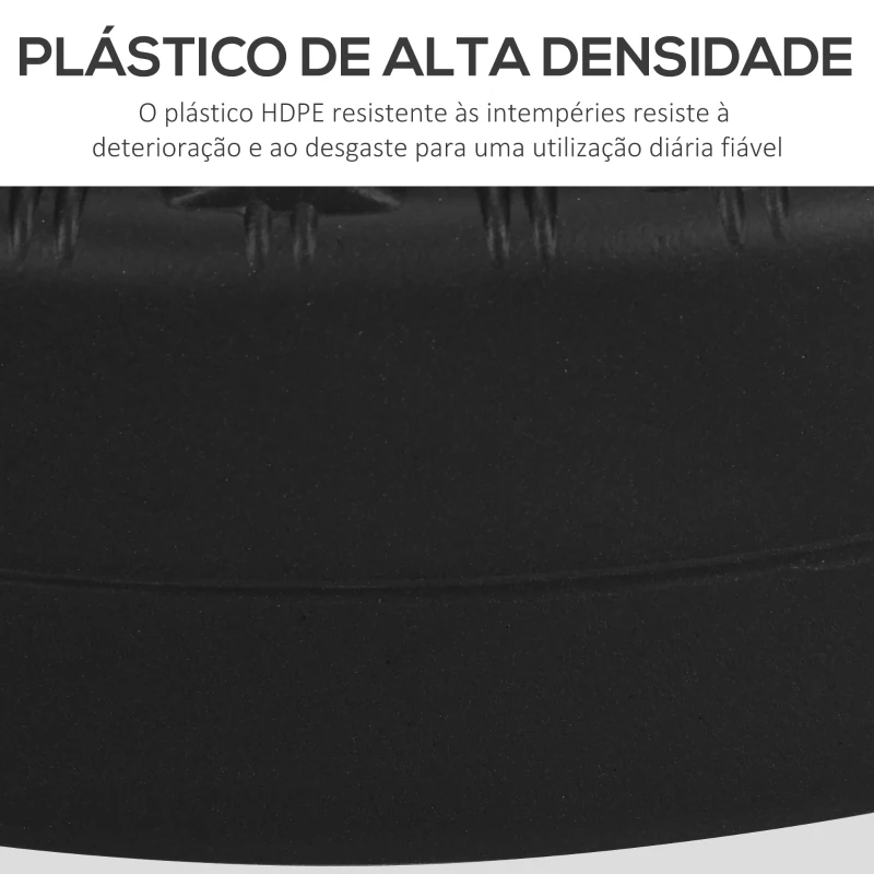 Outsunny Base para Chapéu de Sol Redondo Suporte para Chapéu de Sol Recarregável para Mastro de Chapéu de Sol Ø51x36 cm Negro