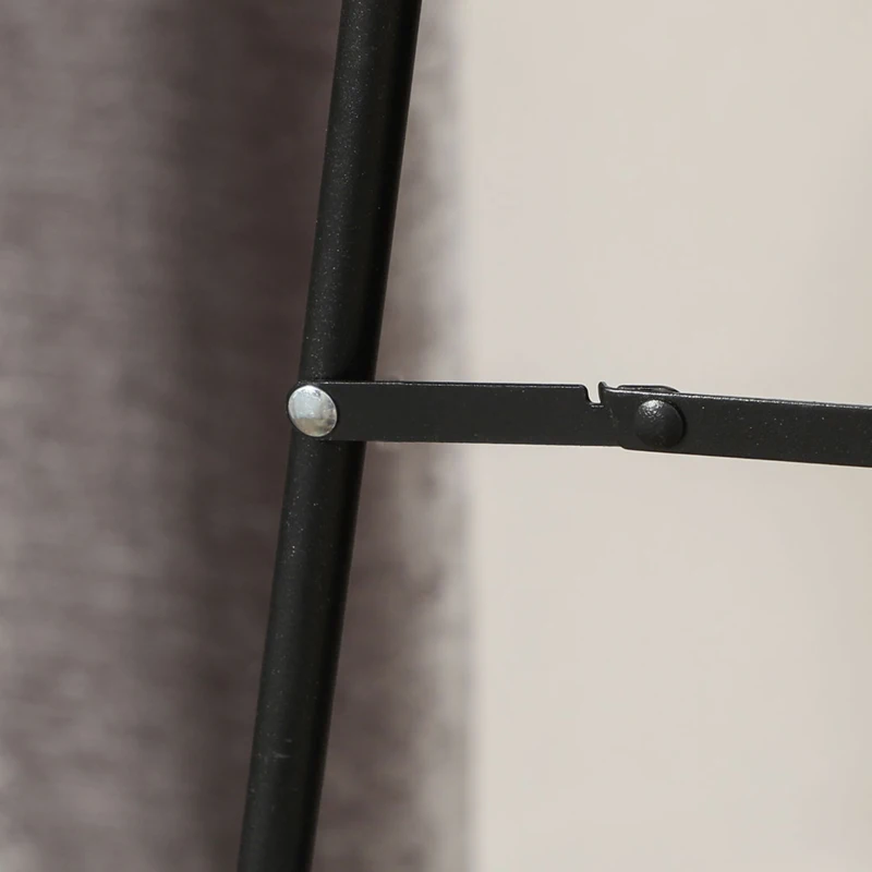 HOMCOM Volledige Lichaamsspiegel, Golvende Vorm, 160 x 50 cm, Vrijstaand, Fluweelachtige Framebekleding, Slaapkamer, Woonkamer, Wit